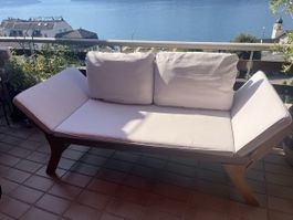 Garten/Balkon Sofa Liege Holz  