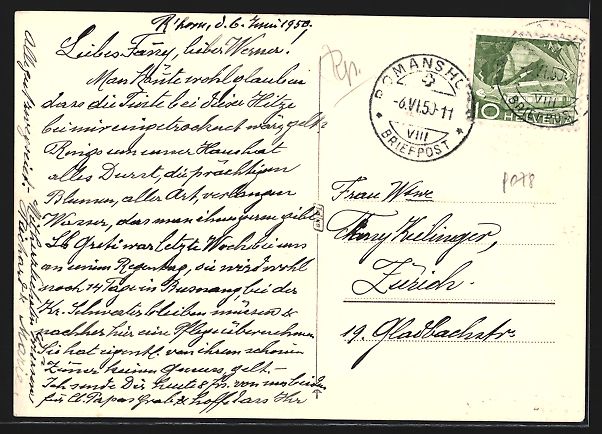 Cartoline postali: AK Romanshorn, Ortspartie mit Hotel – Usato da Berlin venduto da bartko-reher 1