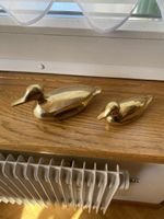 Dekofiguren Enten Messing 2er Set gute Zustand