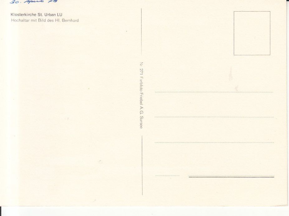 Cartoline postali: St. Urban 1978 – Usato da Bürglen TG venduto da StampGraf 1