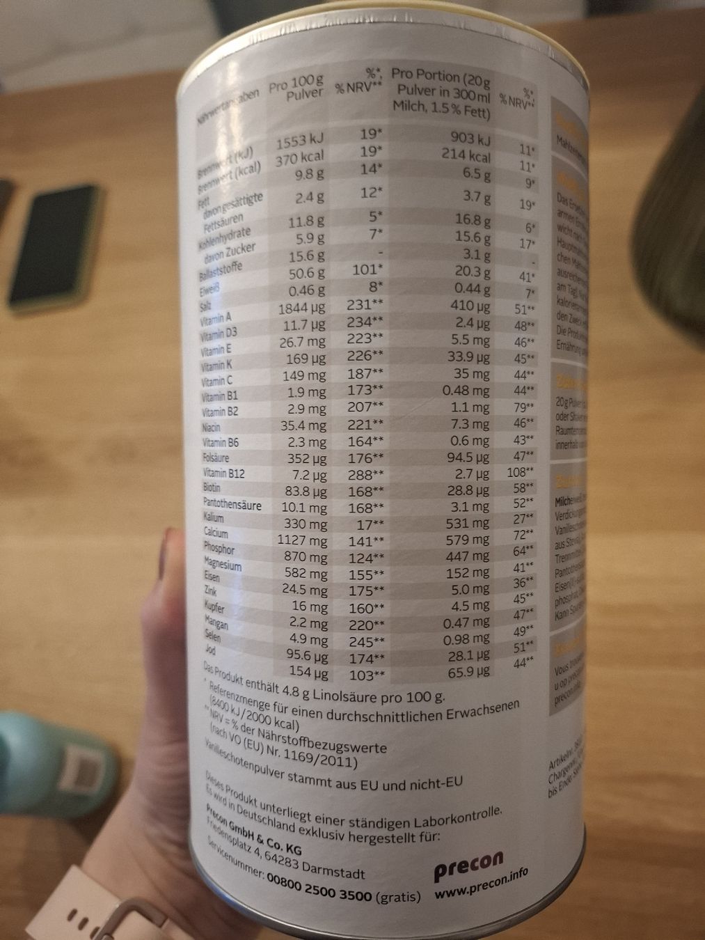 Precon Aliments & Spécialités: Precon Vanille Shake Pulver  – D'occasion à Birsfelden par _ramona_luethi_ 1