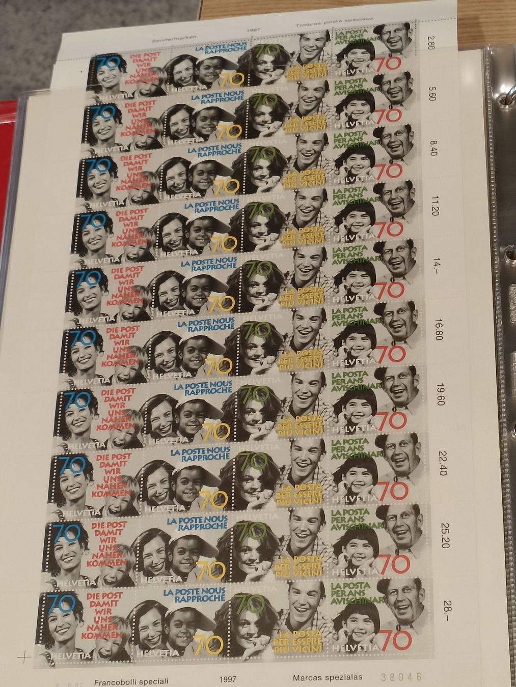 Alle Briefmarken: Frankaturware im Wert von 846.- alles Bogen Ware! – Gebraucht aus Brugg AG von Ente015 1