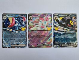 Pokémon Greninja Sylveon Umbreon ex 30th Celebration EN 🇬🇧