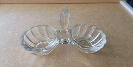 Vintage Saleron für Salz und Pfeffer aus Glas