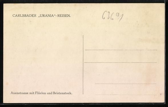 Cartoline postali: Flüelen, Axenstrasse mit Bristenstock – Usato da Berlin venduto da bartko-reher 1