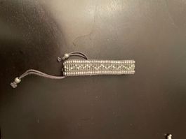 INDIANISCHES ARMBAND GRAU SILBER