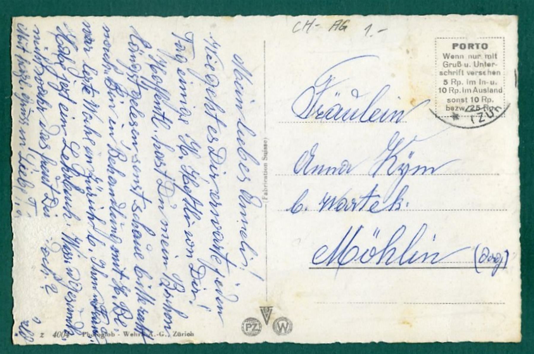 Cartoline postali: Rheinfelden, Obertorturm, gelaufen – Usato da Sargans venduto da Hausi1951 1