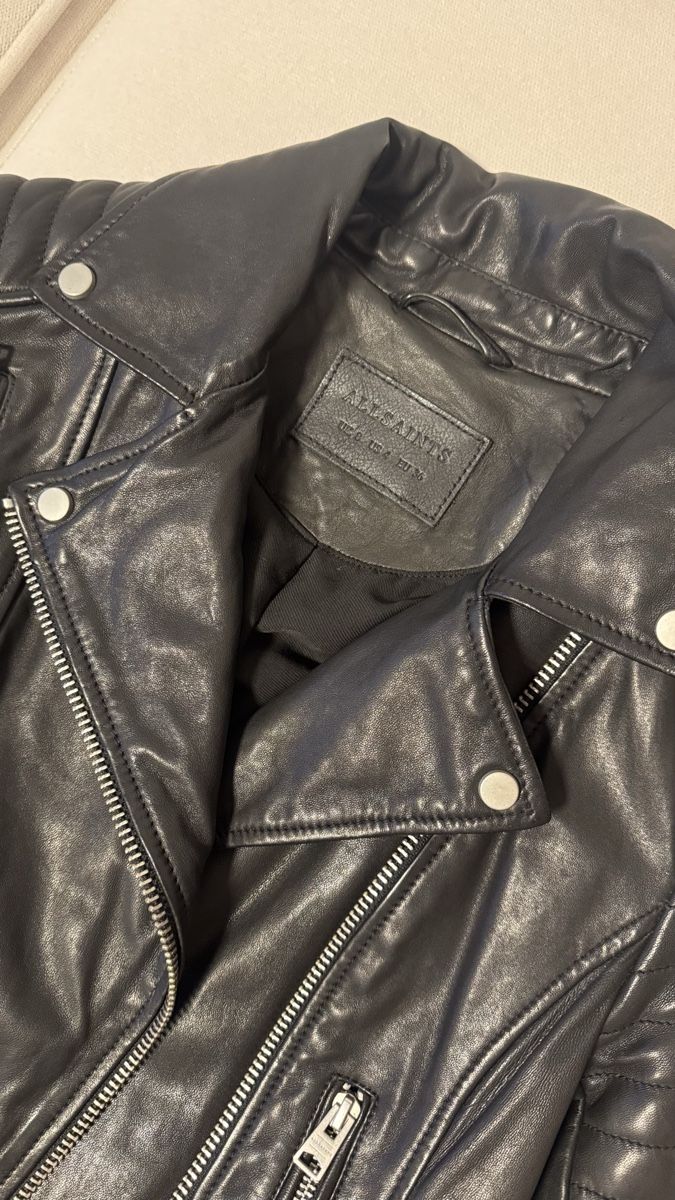 Allsaints Giacche: AllSaints Black Leather Biker Jacket - Perfect Autumn/Spring – Nuovo (secondo la descrizione) da Schlieren venduto da GaRe2509 1