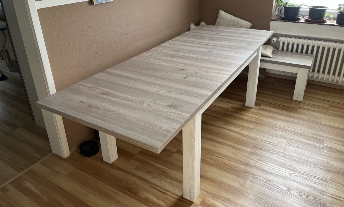 Tavoli: Esstisch Holzoptik hell/weiss 90x160 – Usato da Rickenbach Sulz venduto da Scorvette 1