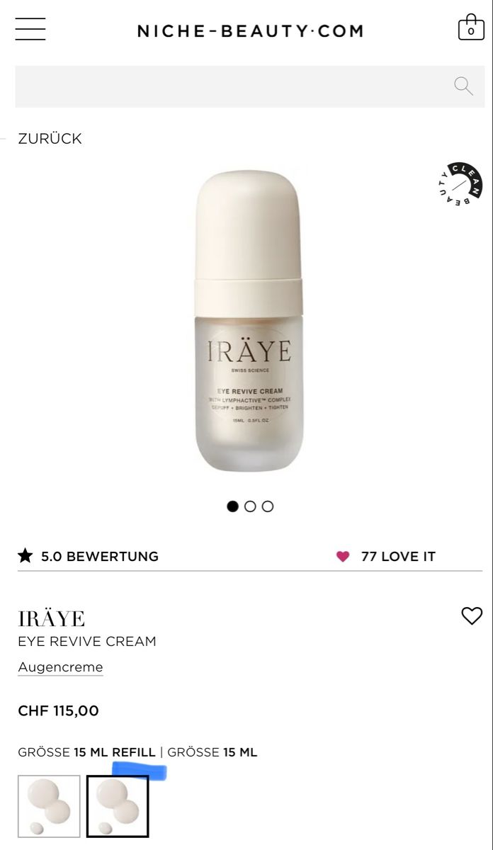 Cura del viso: IRÄYE Eye Revive Cream15ml +Refill 15ml – Nuovo (secondo la descrizione) da Baden venduto da Tiffany6878 5