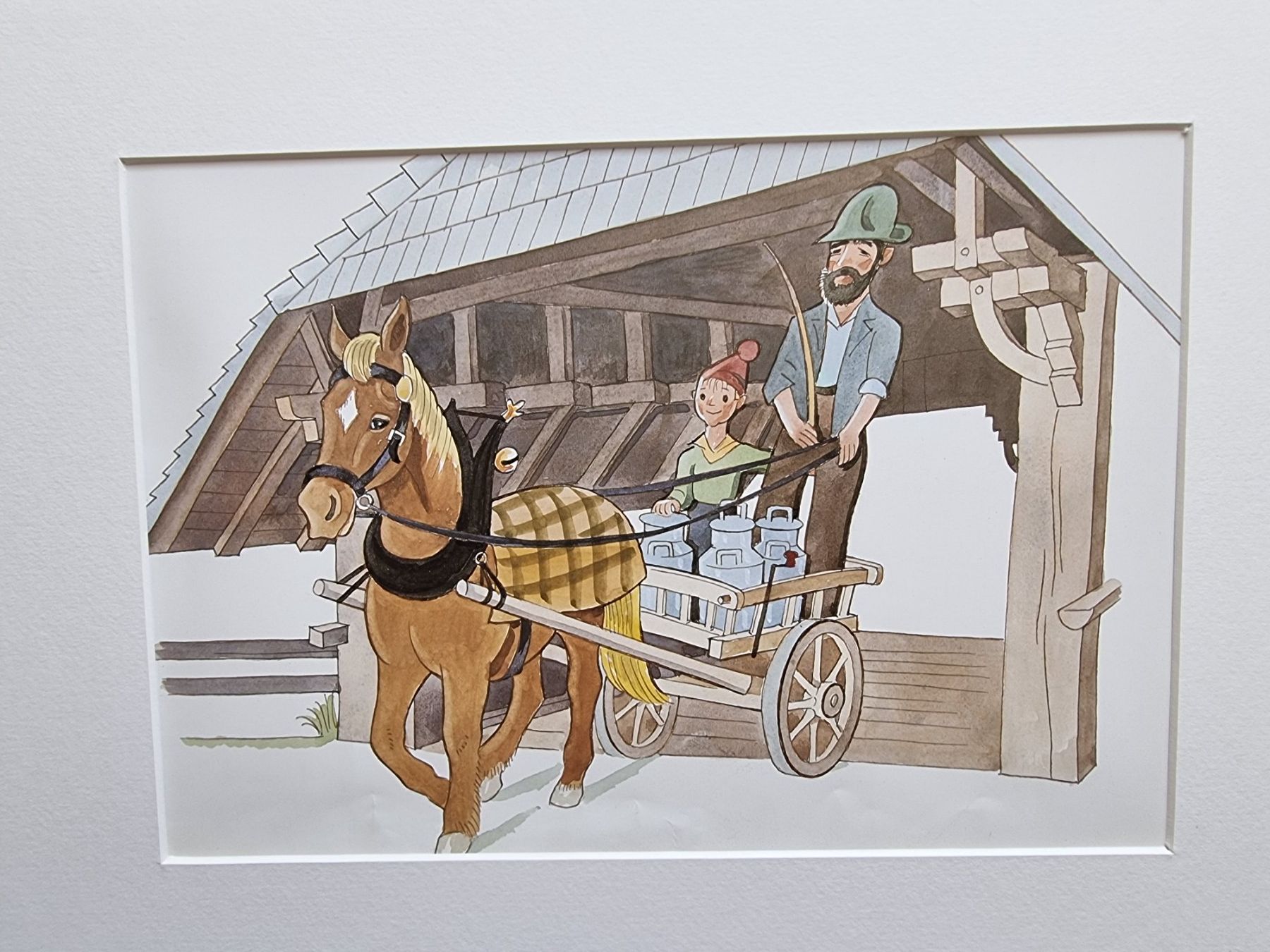 Poster & Bilder: DER BUEB VOM TRUEB BILD HINTER NEUWERTIGEM PASSEPARTOUT – Gebraucht aus Gersau von grafik-kunst
