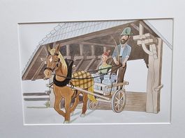 DER BUEB VOM TRUEB BILD HINTER NEUWERTIGEM PASSEPARTOUT