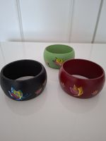 Lot de 3 Bracelets en Bois Colorés – Look Bohème Chic