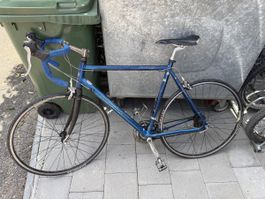 Blaues Vintage Rennrad, 58cm