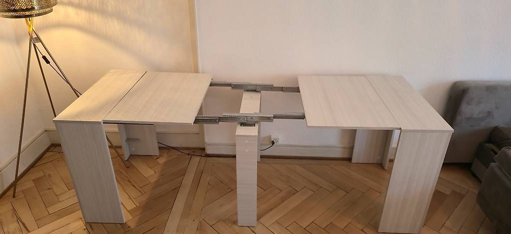 Tavoli: Table console extensible blanc brillant 90 à 237 cm – Usato da Genève venduto da Kali_Linux 3