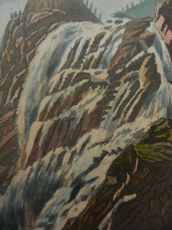 Incisioni: Chute de Pissevache Aquatinta – Usato da Risch venduto da Antikfee 7
