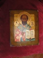 Russische Ikone aus dem Jahr 1800, Heiliger Nikolaus