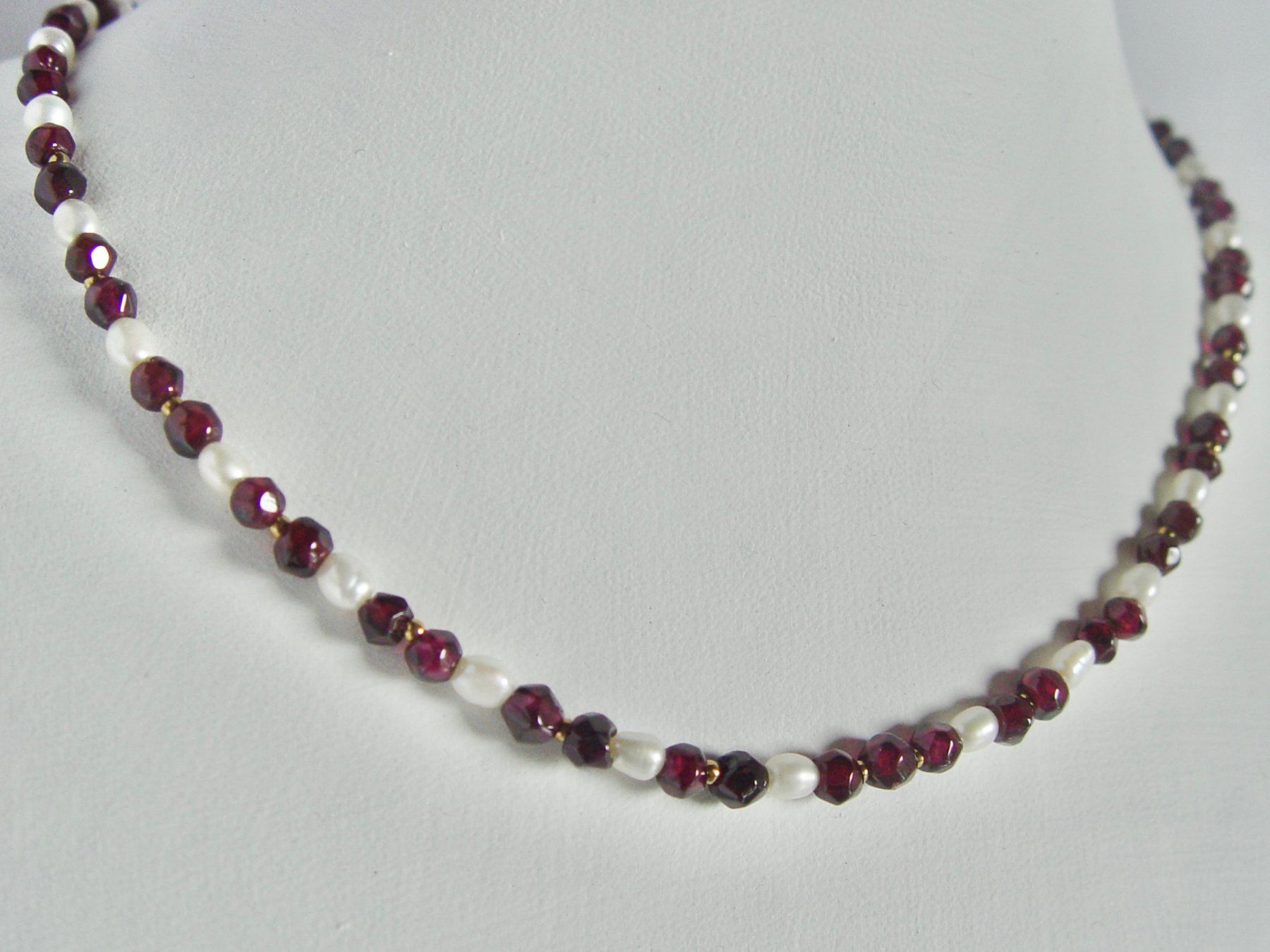 Catenine: Kette Granat mit Perlen – Nuovo (secondo la descrizione) da Henggart venduto da gernli 3