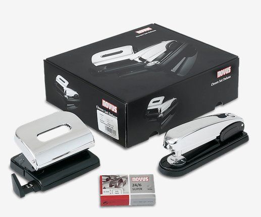 Macchine rilegatrici: Novus Chrom Deluxe Geschenkset mit Hefter und Locher – Nuovo e nell'imballaggio originale da Lachen SZ venduto da Alex_OFFOUT