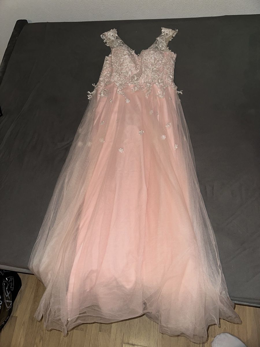 Vestiti: Festliches, langes, rosa Kleid mit Spitze – Usato da Wikon venduto da jessi_35 1