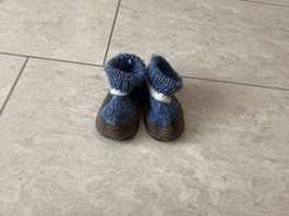 Finken Hausschuhe gestrickt Kinder Baby Sohlenlänge 13cm