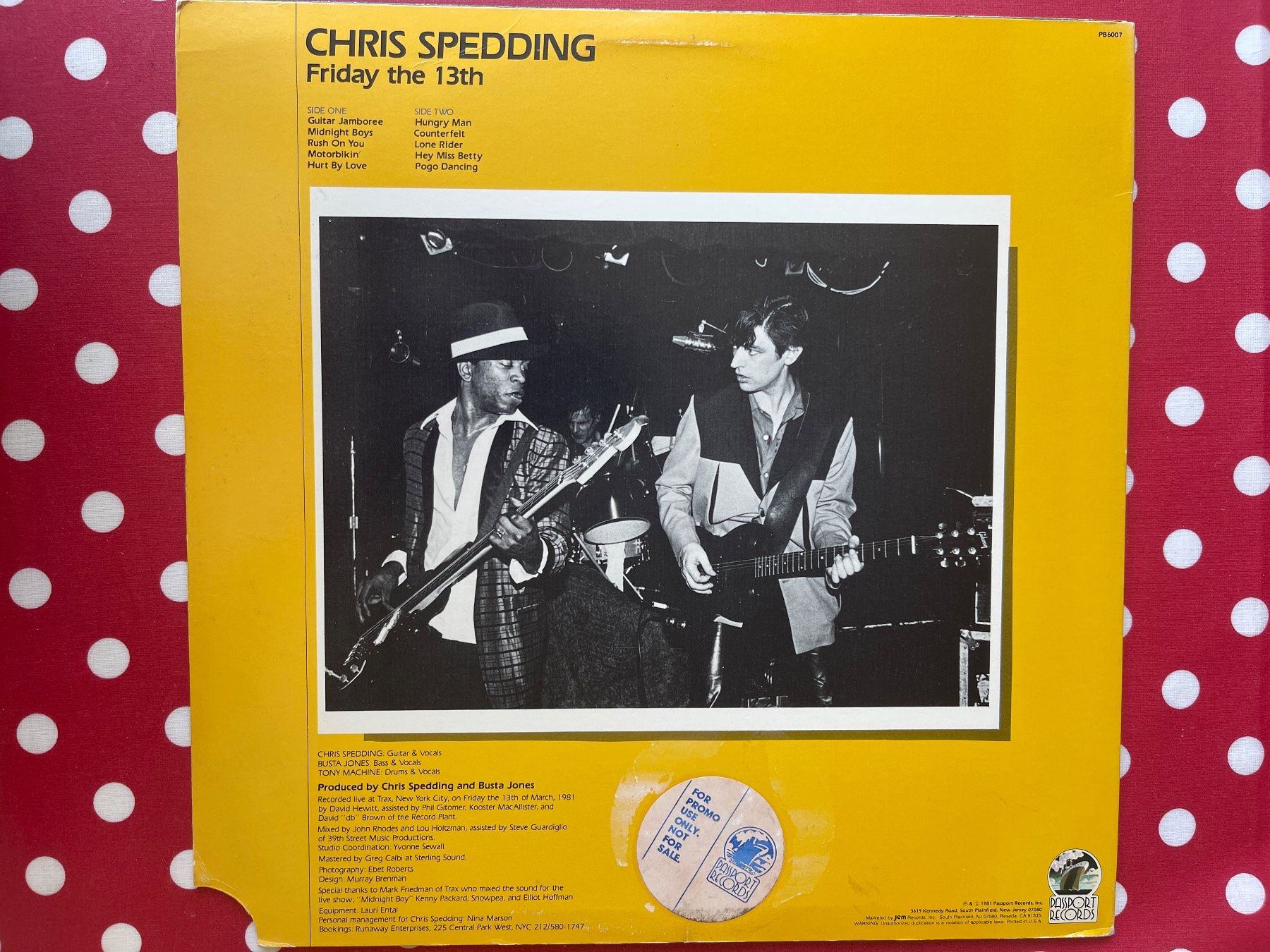 Vinyles: A502/Chris Spedding - Friday the 13th – D'occasion à Frutigen par Philippe_jsp 1