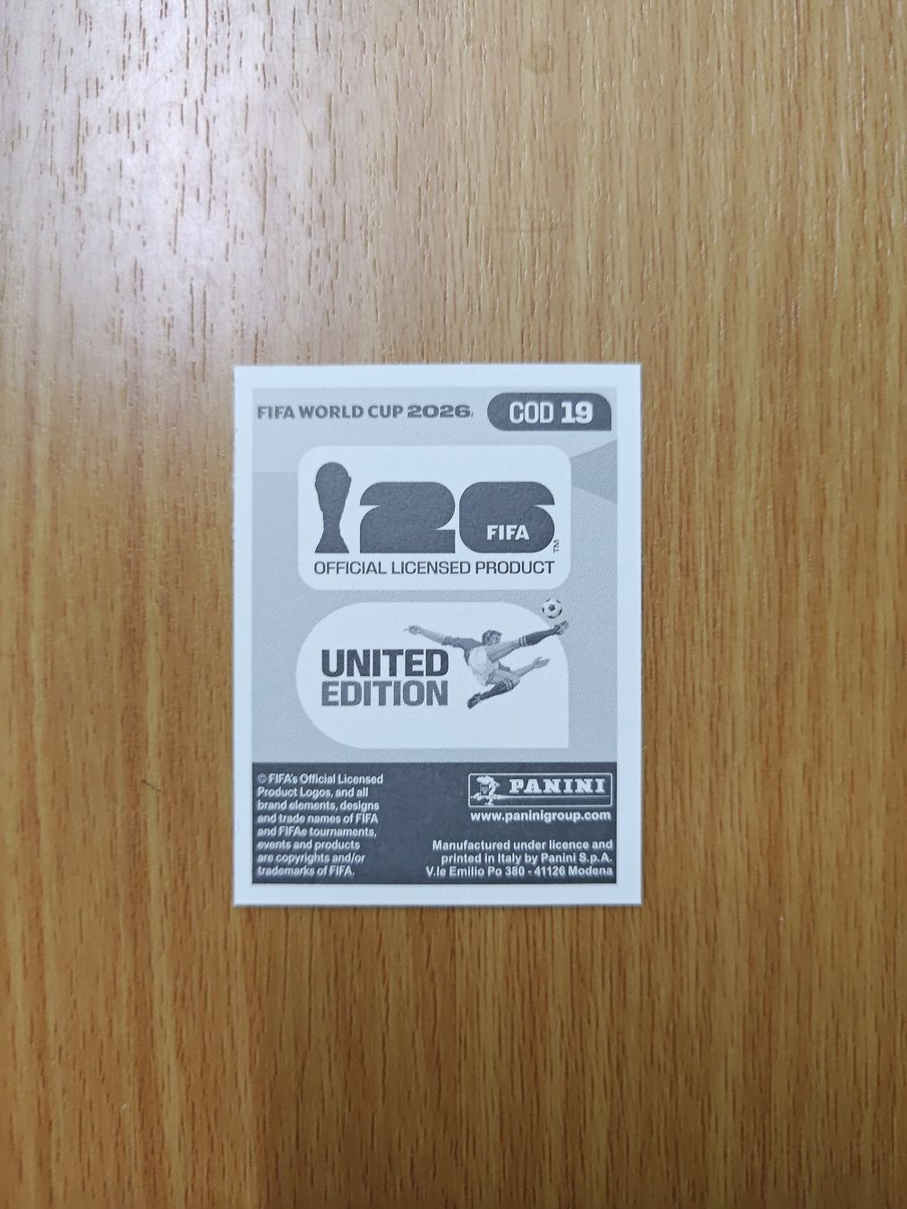 Panini Carte collezionabili: Panini WM 2026 Sticker - COD 19 – Usato da Hochdorf venduto da all_u_want 1