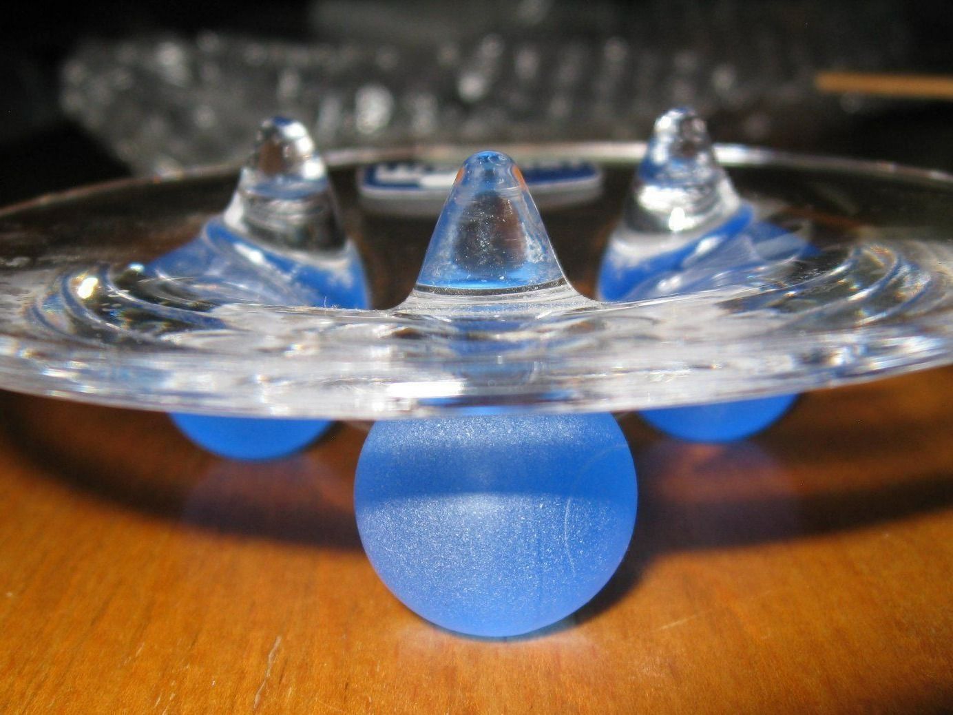 Portacandele: Kerzenständer mit blauen Kugeln Glas Leonardo – Usato da Flüelen venduto da Diversicum-Shop 1