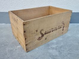 alte Holzkiste Kiste CHOCOLAT SUCHARD NEUCHATEL