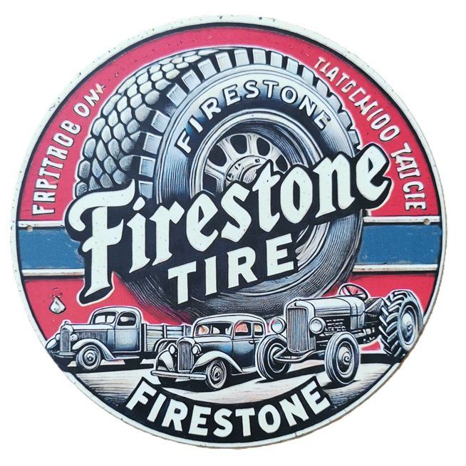Firestone Insegne: Firestone -   Blechschild  (neu/OVP) – Nuovo e nell'imballaggio originale da Wilen b. Wollerau venduto da morethanmusic