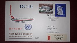 Swissair Genf - Zürich - BangKok 15.03.1974