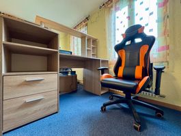 Schreibtisch GABY 4 in Sonoma-Eiche inkl. Gamingstuhl