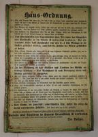 grosses Blechschild Hausordnung