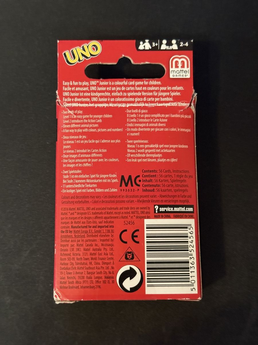 Mattel Jeux: UNO Junior Mattel – D'occasion à Goldach par igwhitestar 1