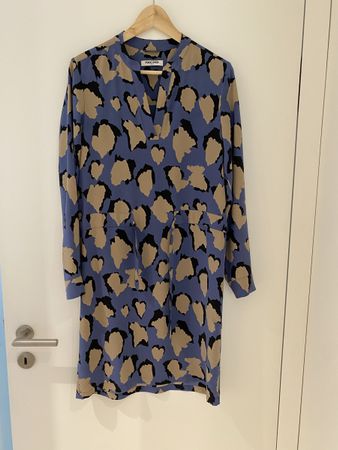 Max&Moi Paris Silk Dress Blue Print Gr. 36