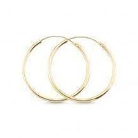 Ohrringe Creole 925 Silber gold Klassiker filigran 25mm