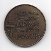 (603) 1. Nationaler Turnertag Nidwalden in Horw, 1934 Ø 50mm
