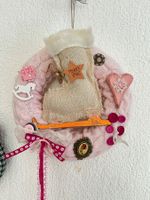 Türkranz Schlittschuh Kranz Shabbydeko Weihnachtsdeko Rose