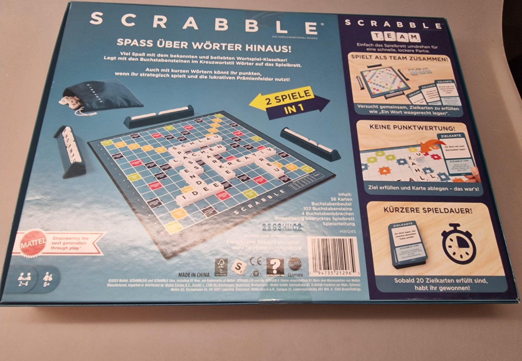 Mattel Giochi: Scrabble - 2 Spiele in 1  Neu – Nuovo e nell'imballaggio originale da Oberuzwil venduto da aseinkaufswelt 1
