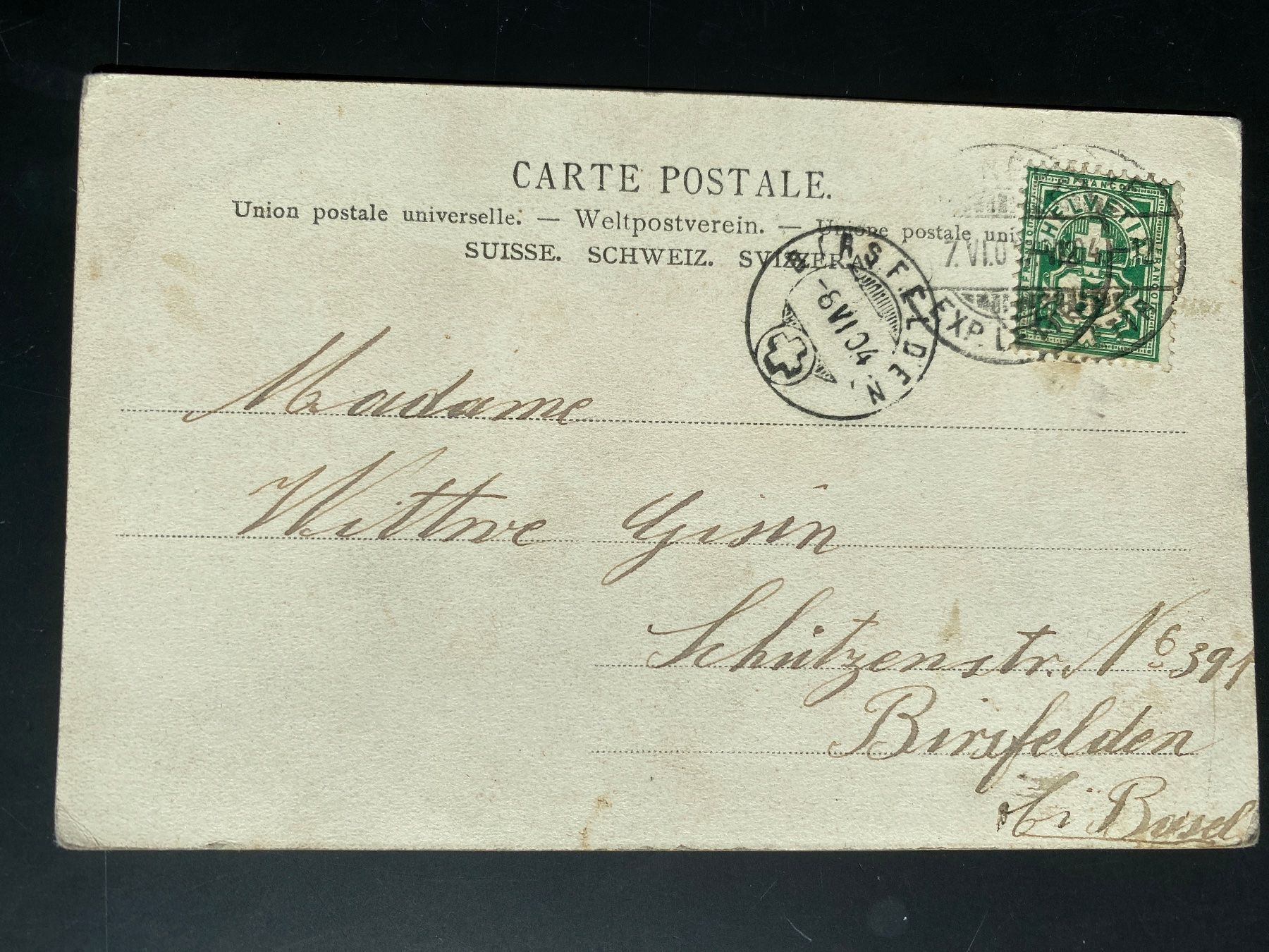 Ansichtskarten: Ansichtskarte von Genf / Genève GE von 1904 – Gebraucht aus Engelberg von Delraich 1