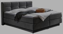 Boxspringbett 180 × 200 cm – Grau – H2/H3 – guter Zustand