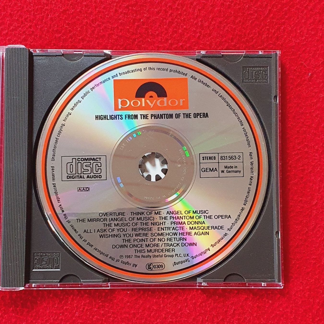 CD: Musical-CD The Phantom of the Opera – Usato da Winterberg ZH venduto da Gemini63 2