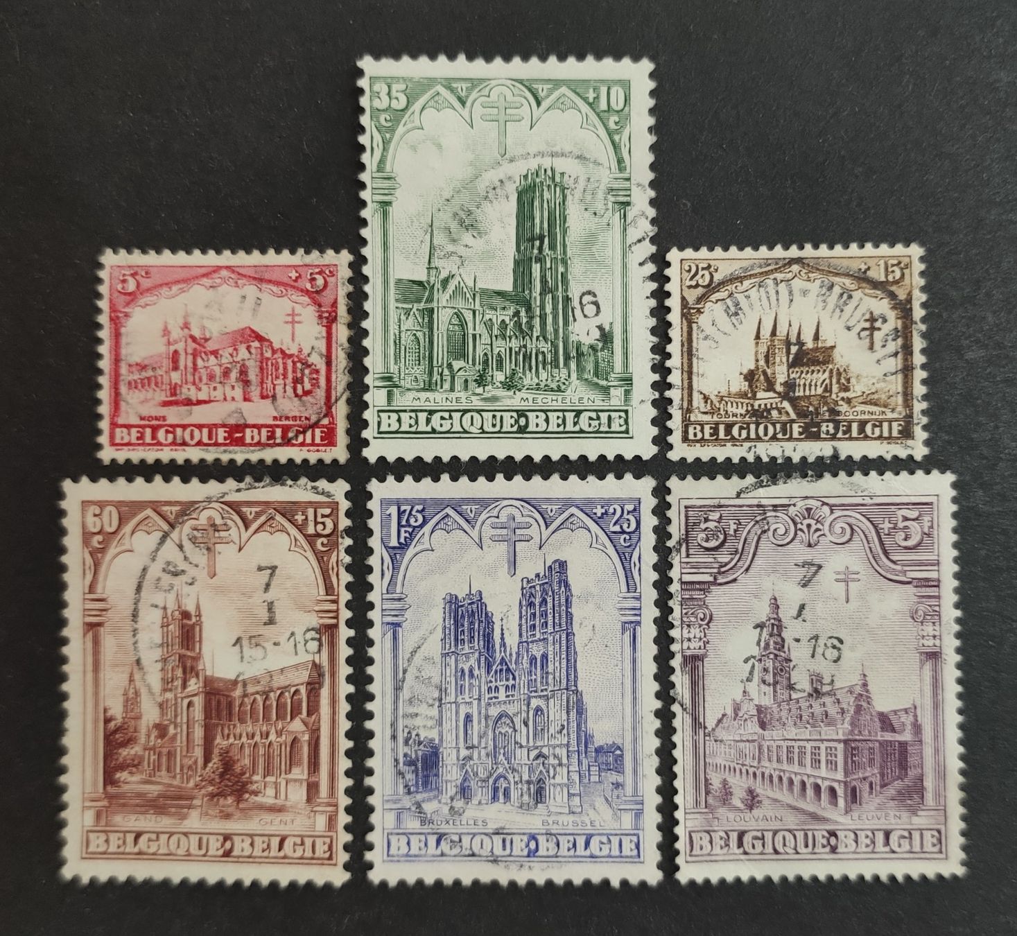 Alle Briefmarken: Belgien 1928, Satz gestempelt – Gebraucht aus Wil SG von Zazal