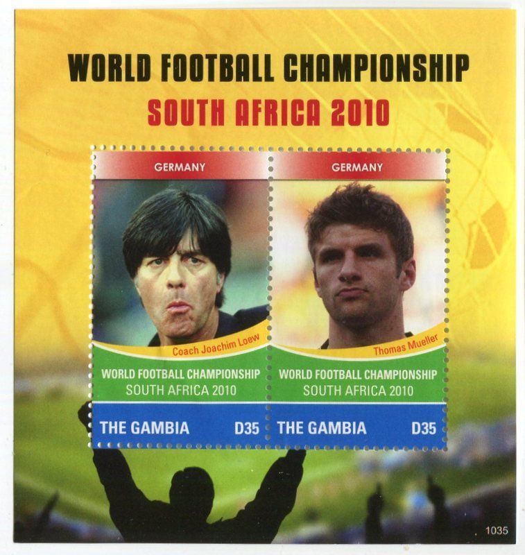 Tutti i francobolli: Block "Fussball". Gambia. – Nuovo e nell'imballaggio originale da Basel venduto da Butsch5