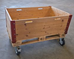Eurorahmen fahrbar, Palette mobil, Hochbeet mit neuen Rädern
