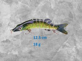 Angelköder Hecht Wobbler 12.5 cm, 18 g