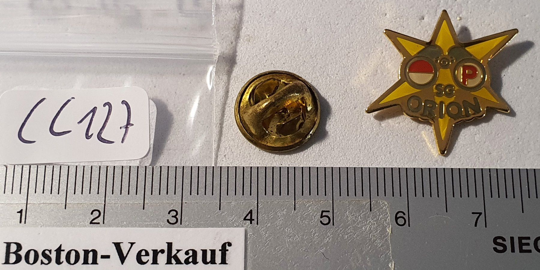 Placchette & Badge: CC127 - Pin Polizei Kanton Solothurn - SG ORION – Usato da Reinach BL venduto da Boston-Verkauf 2