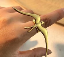 Goldener Schwalben-Ring, one Size
