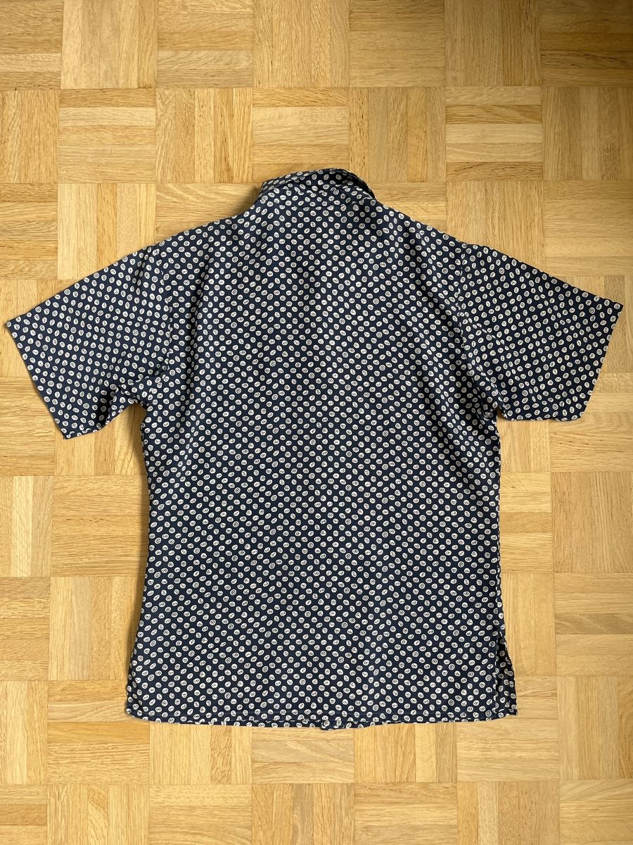Modissa Blusen: Modissa Seidenbluse, Gr. 36, Kurzarm, Blau-Weiss gemustert – Gebraucht aus Zürich von Kleanthy 5