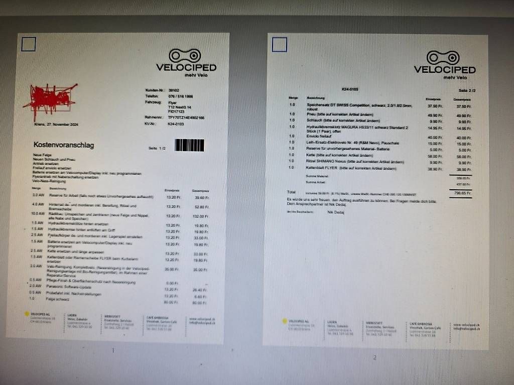 Velos: Flyer e-Bike Next Generation Flyer e-Bike Next Generation – Gebraucht aus Kriens von atlas2014 4